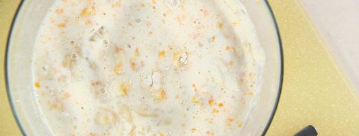 полосатые блинчики с шоколадной начинкой. Шаг 2