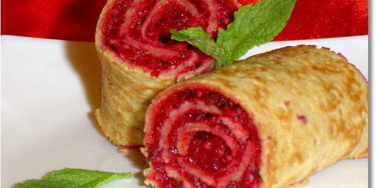 Постные блины с десертной начинкой