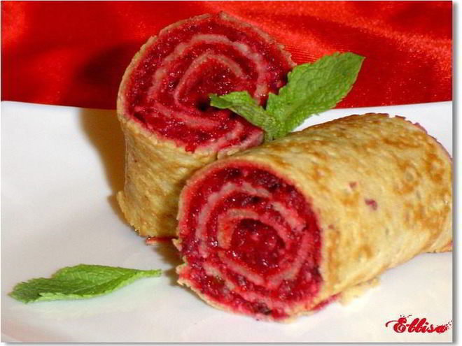 Рецепт постных блинов с десертной начинкой