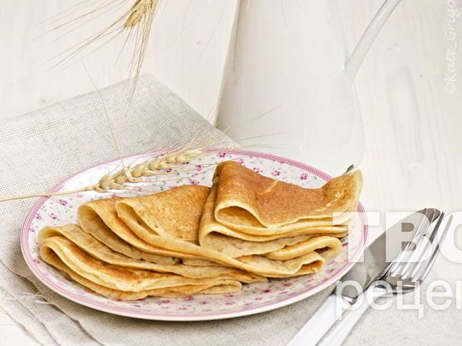 Рецепт пшенично-ржаных дрожжевые блины