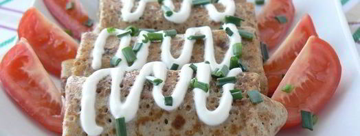 ржаные блины, фаршированные печенью и грибами. Шаг 6