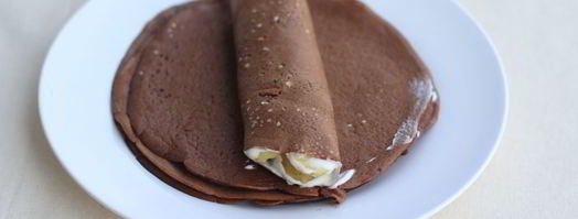 шоколадные блинчики с бананом. Шаг 8