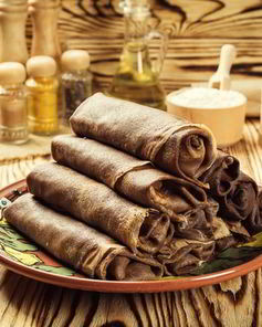 Шоколадные блины с бананом