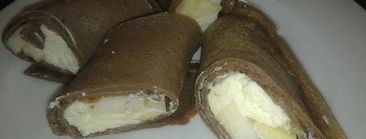 шоколадные блины с фруктами. Шаг 4