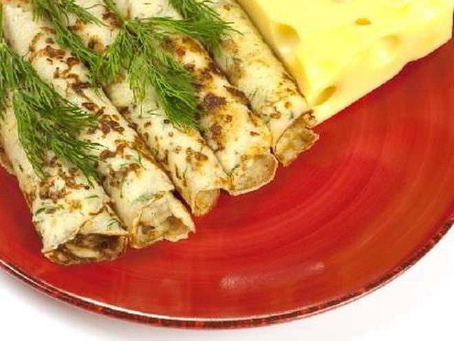 Рецепт сырных блинчиков