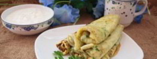 сырные блины с зеленью. Шаг 7