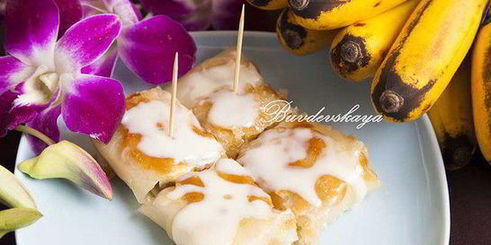Тайские блинчики роти с бананом