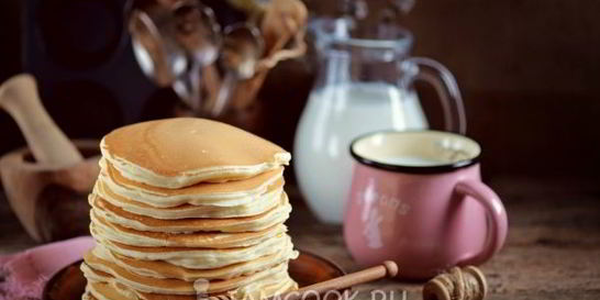 Толстые блины на молоке