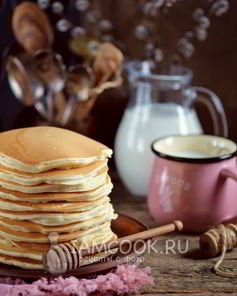 Толстые блины на молоке