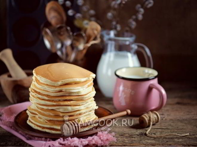 Рецепт толстых блинов на молоке