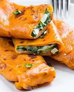 Томатные блинчики c начинкой