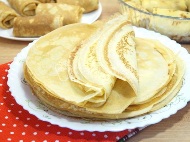 Рецепт тонких блинов на молоке