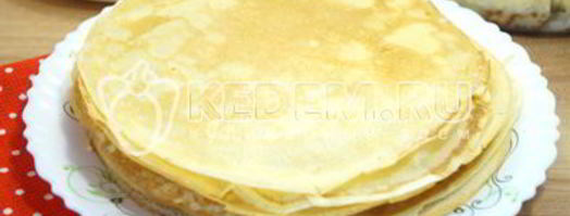 тонкие блины на молоке. Шаг 6