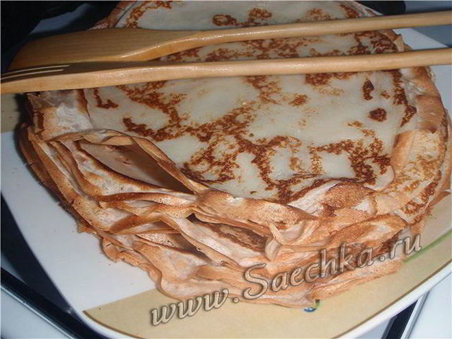 Рецепт тонких блинов