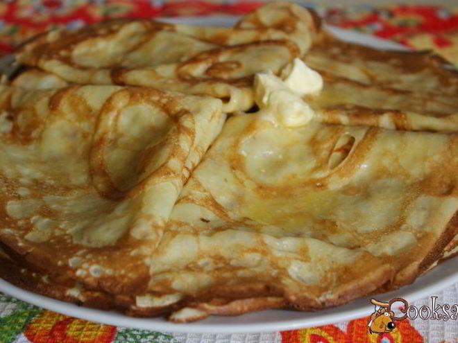 Рецепт тонких сладких блинчиков на молоке