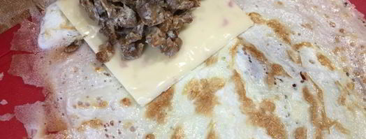 яичный блинчик, фаршированный грибами. Шаг 11