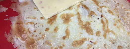 яичный блинчик, фаршированный грибами. Шаг 10