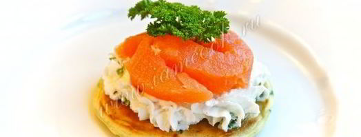 закусочные блинчики с подкопченным лососем. Шаг 8