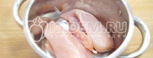 запеченные блины с курицей и грибами. Шаг 7