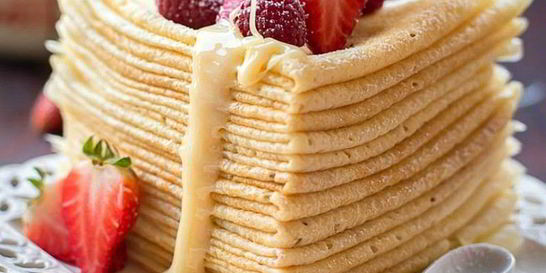 Заварные блинчики на молоке к завтраку