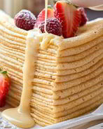 Заварные блинчики на молоке к завтраку