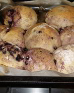 Булочки домашние с черникой