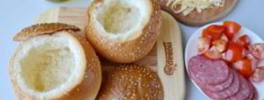 булочки, фаршированные омлетом, на завтрак. Шаг 4