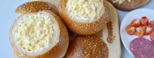 булочки, фаршированные омлетом, на завтрак. Шаг 7