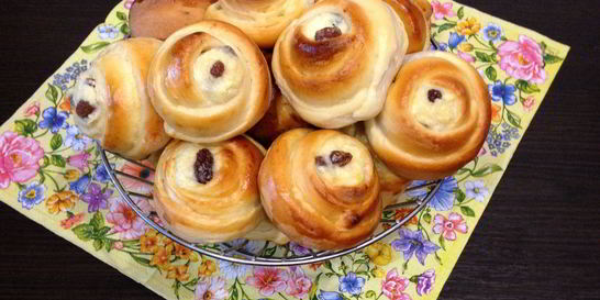 Булочки Розочки с творогом