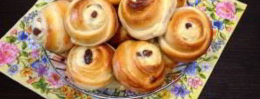 булочки розочки с творогом. Шаг 8