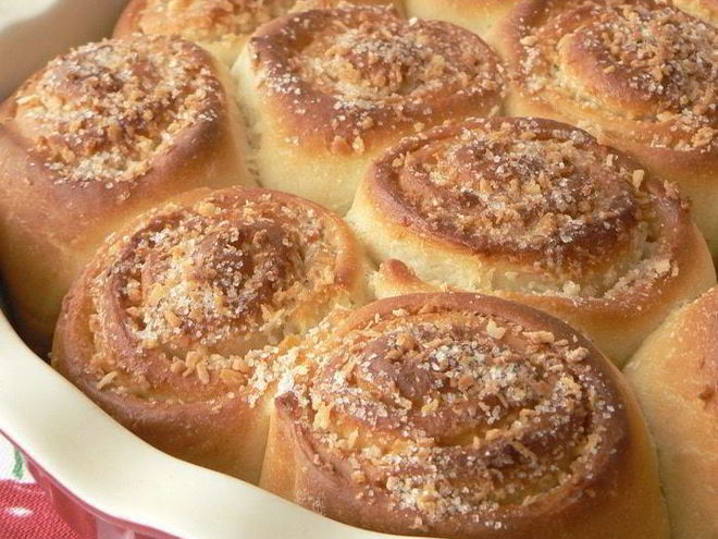 Рецепт булочек с кокосовой стружкой