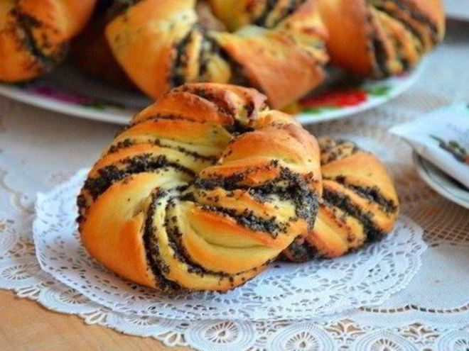 Рецепт булочек с маком
