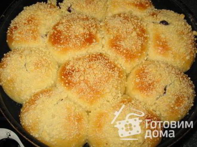 Рецепт булочек с наполнителем и посыпкой