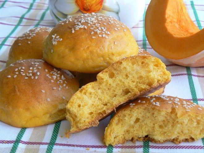 Рецепт булочек тыквенно-творожные