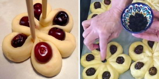 Булочки Улитки с ветчиной