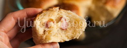 итальянские булочки данубио с сыром и ветчиной. Шаг 15