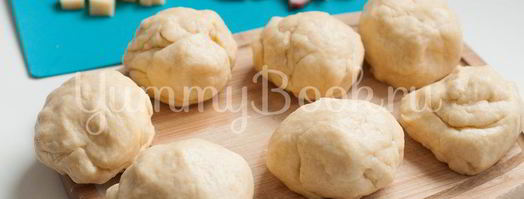 итальянские булочки данубио с сыром и ветчиной. Шаг 7