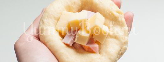 итальянские булочки данубио с сыром и ветчиной. Шаг 8