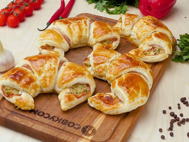 Рецепт круассанов с беконом