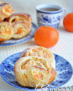 Мандариново-творожные булочки