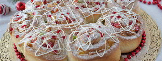 праздничные булочки с марципаном и цукатами. Шаг 10