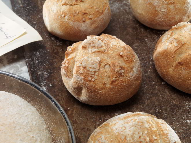 Рецепт пшенично-цельнозерновых булочки