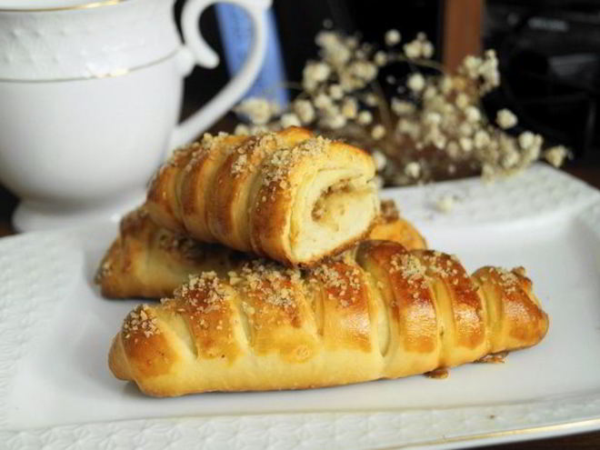 Рецепт сдобных булочек с грецкими орешками