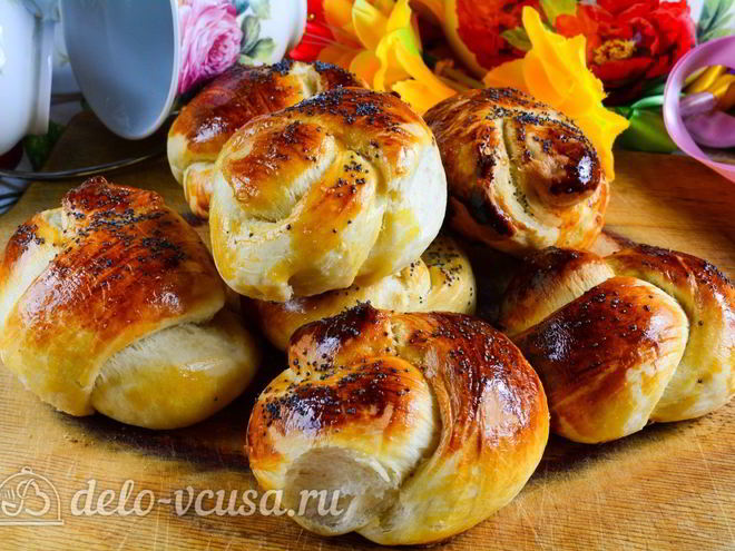 Рецепт сладких булочек из дрожжевого теста