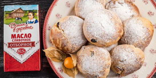 Сливочные булочки с изюмом