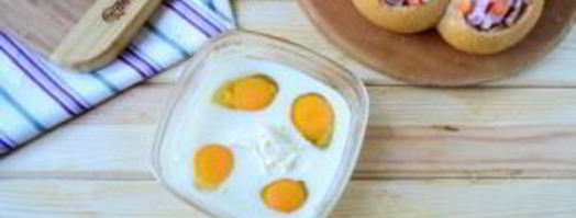 сырные булочки с яйцом и беконом. Шаг 5