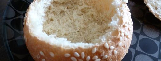 теплая булочка с салатом. Шаг 4