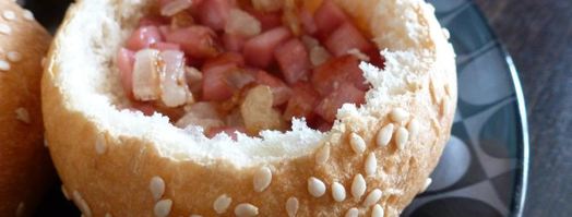 теплая булочка с салатом. Шаг 5