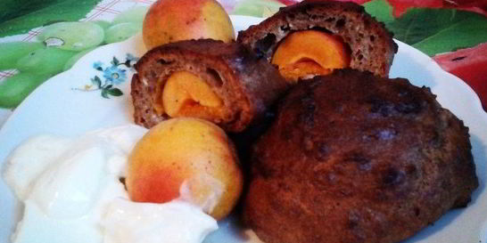 Творожные булочки с абрикосами