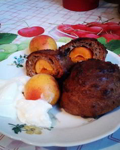 Творожные булочки с абрикосами